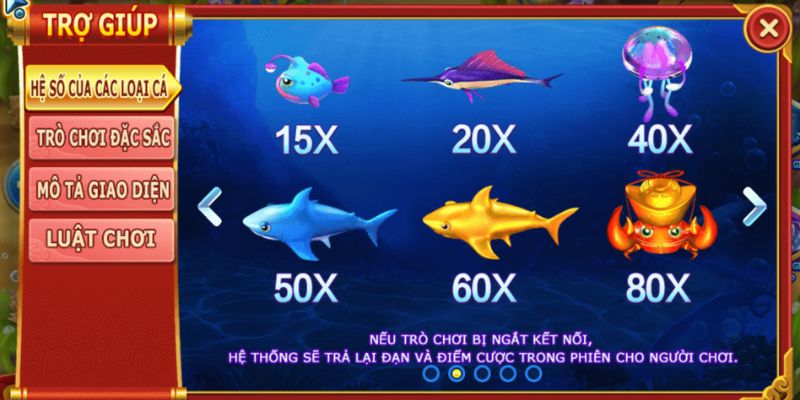 Tỷ lệ đổi thưởng của game bắn cá vàng